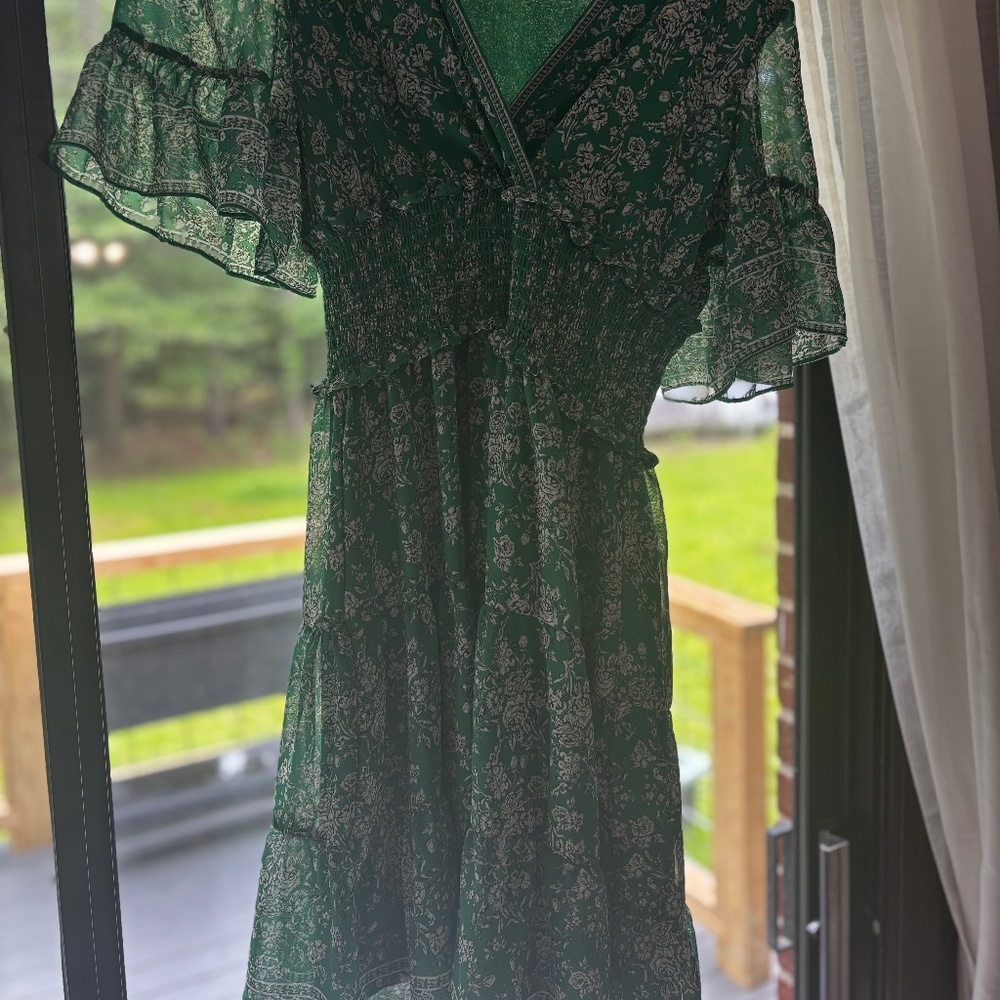 Floral Green Dress